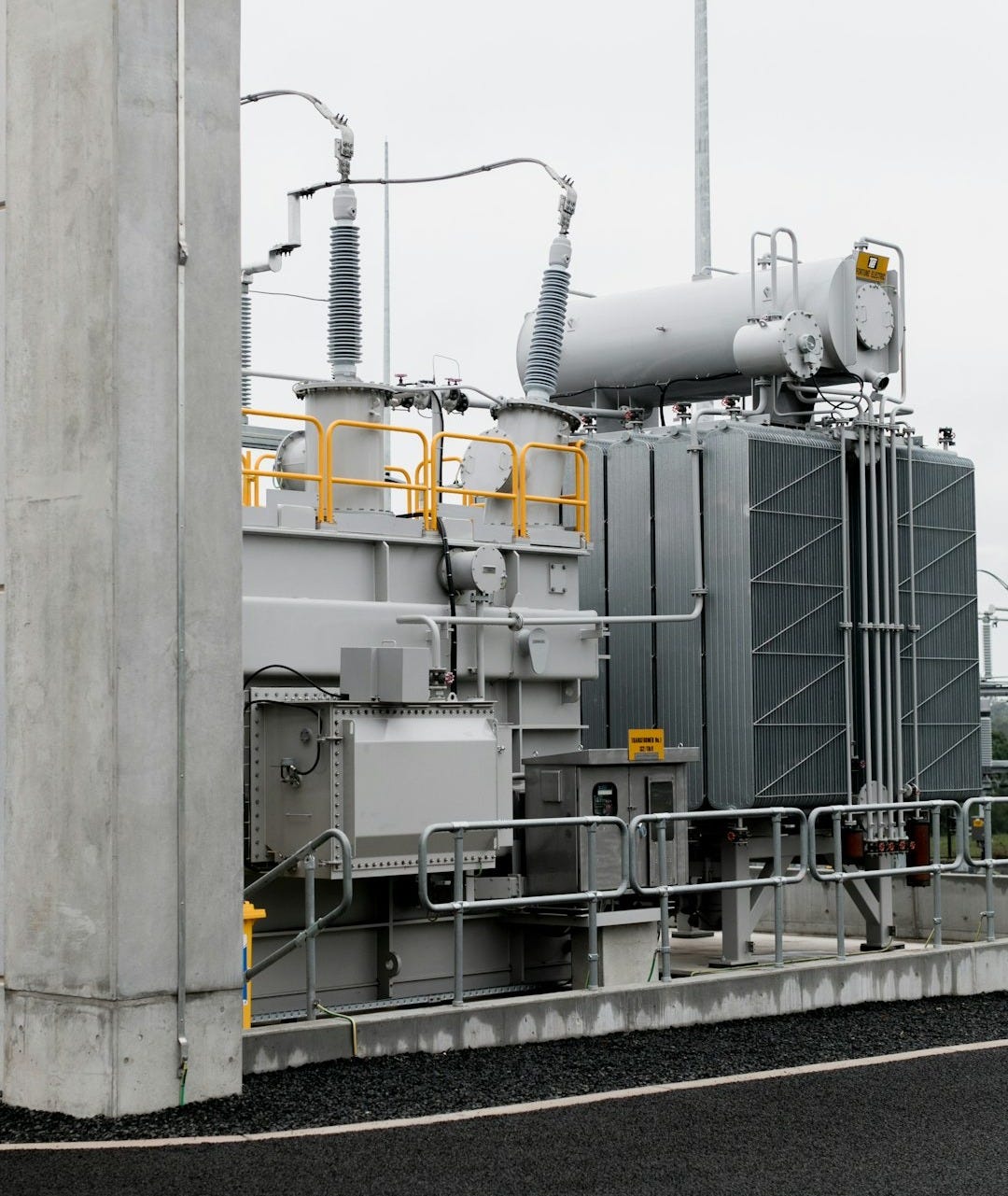 Electrical transformer station on a cloudy day Electrical transformer station on a cloudy day