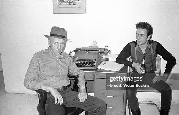 William Burroughs and Joe Strummer in Borroughs' New York City... News  Photo - Getty Images