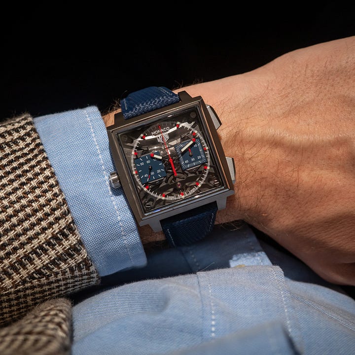 Tag Heuer Monaco Evergraph and IWC Perpetual 'Ceralume'