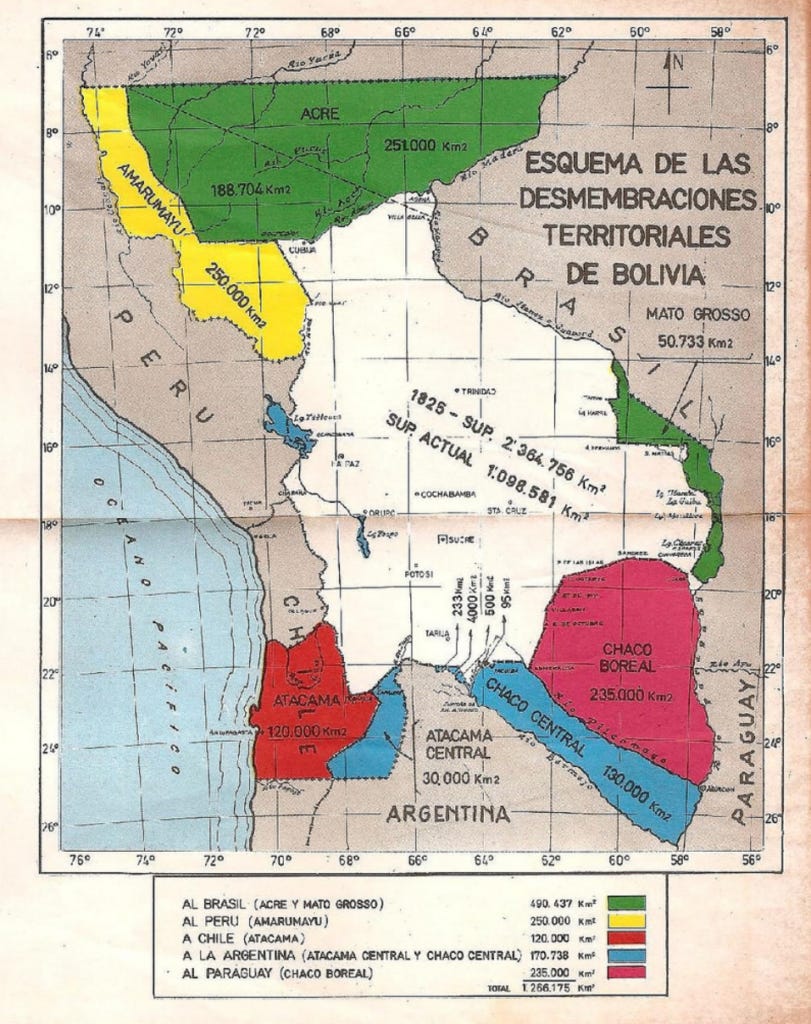 Pérdidas territoriales de Bolivia (1825 - 1938) Pérdidas territoriales de Bolivia (1825 - 1938)