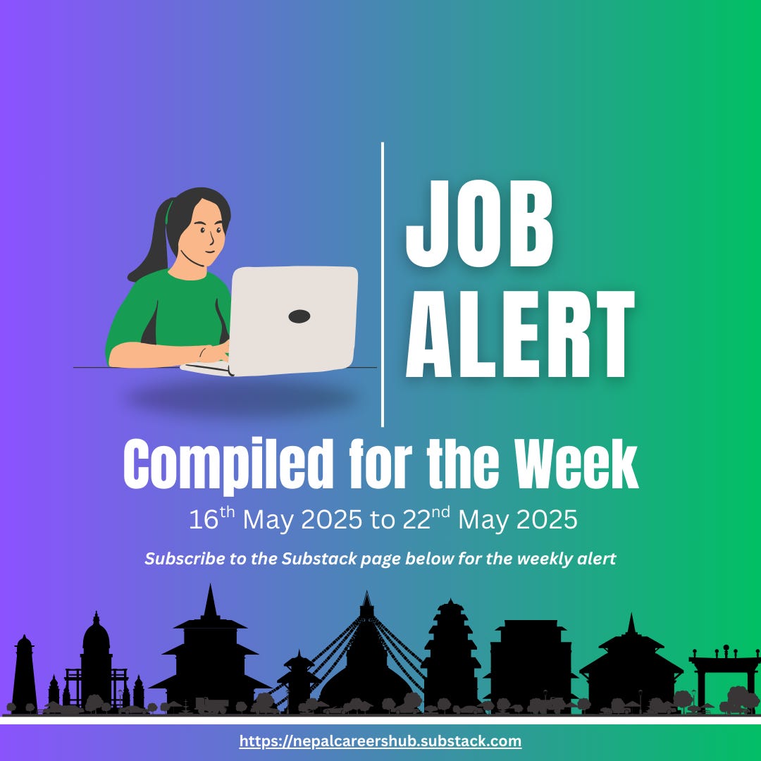 Job Alert - 23rd May 2025 - by Nirmal Aryal