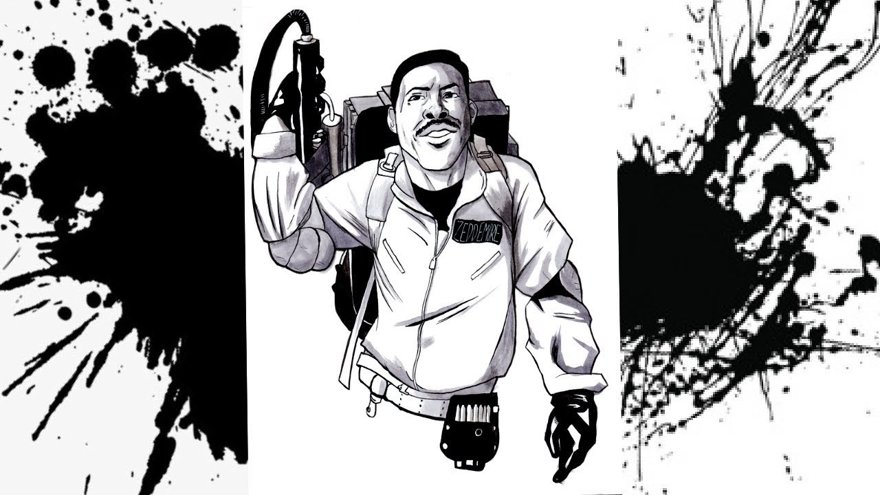 Ghostbusters Inktober 2018 Winston Zeddemore - YouTube