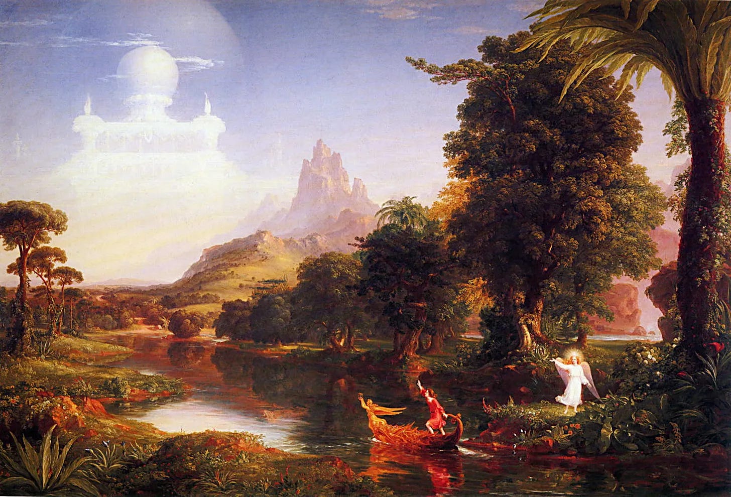 Thomas Cole — Le Voyage de la vie : La Jeunesse (1842) Thomas Cole — Le Voyage de la vie : La Jeunesse (1842)