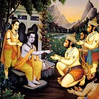 Hanumān worships Rāma in Kimpuruṣa-varṣa (5th Canto #23)
