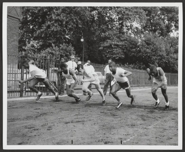 Douglas Park (0218) Activities - Sports - Track and field, 1957