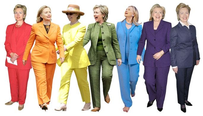 See Hillary Clinton's Colorful Pantsuits