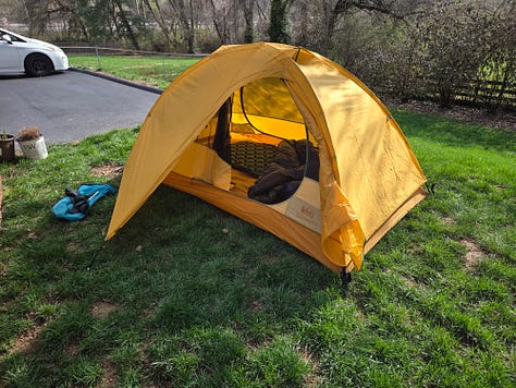 If I do end up replacing this tent, I'm going to miss the ability to be seen from low earth orbit.