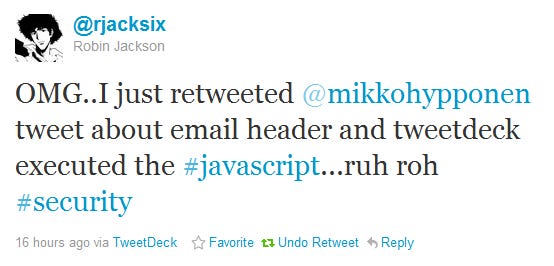 Tweetdeck XSS