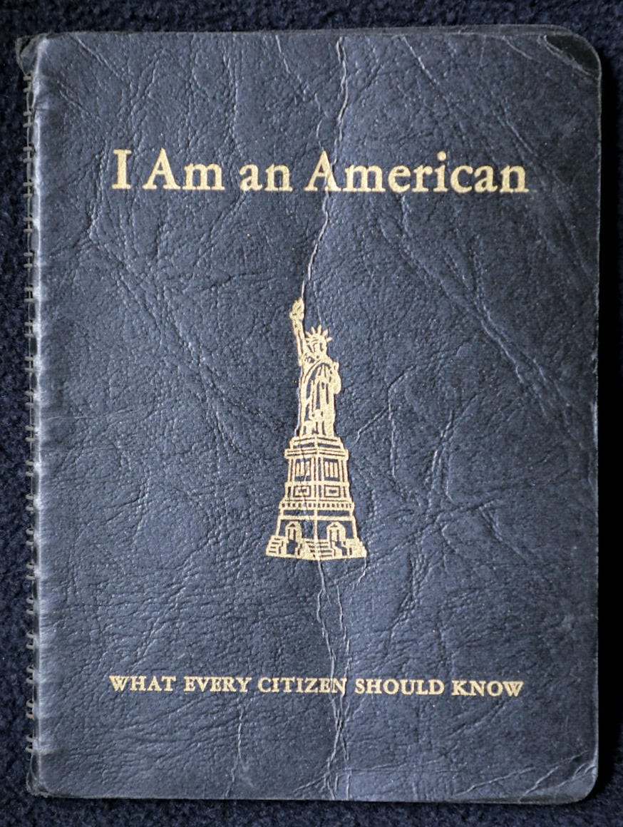 a passport with the statue of liberty on it