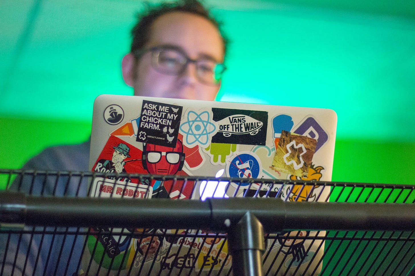 Programmers with laptops full of stickers receive their first ad revenue cheques Programmers with laptops full of stickers receive their first ad revenue cheques