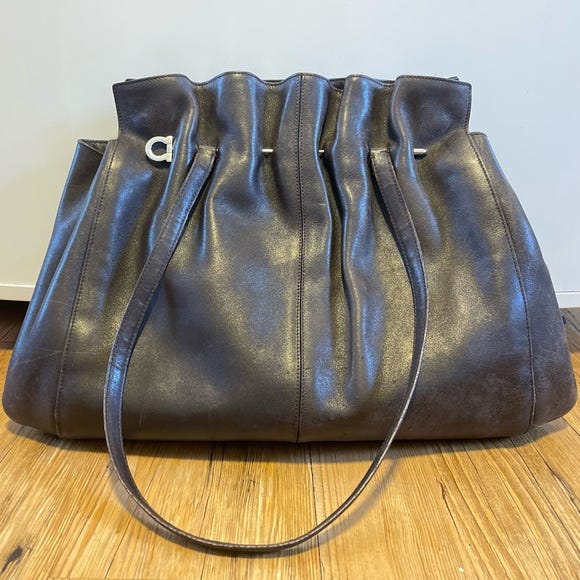 Vintage chocolate brown Ferragamo bag - Picture 1 of 10