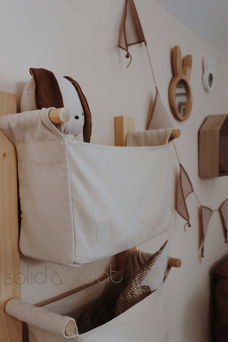 Montessori Furniture Playroom Toy Storage New Mom Gift  Wall image 6