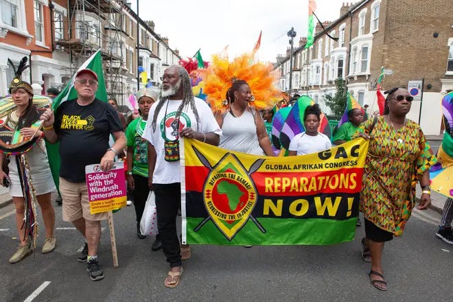 Campaigners have long called for the UK to pay reparations Campaigners have long called for the UK to pay reparations