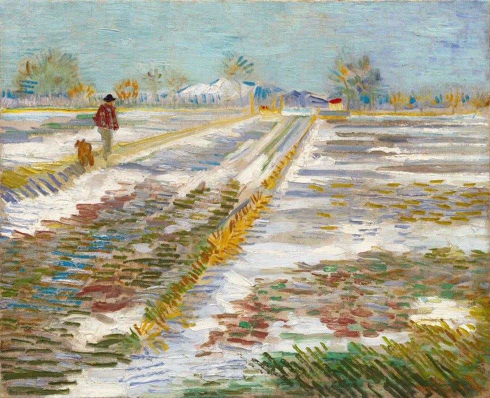 Vincent van Gogh, Landscape with Snow, 1888 Vincent van Gogh, Landscape with Snow, 1888