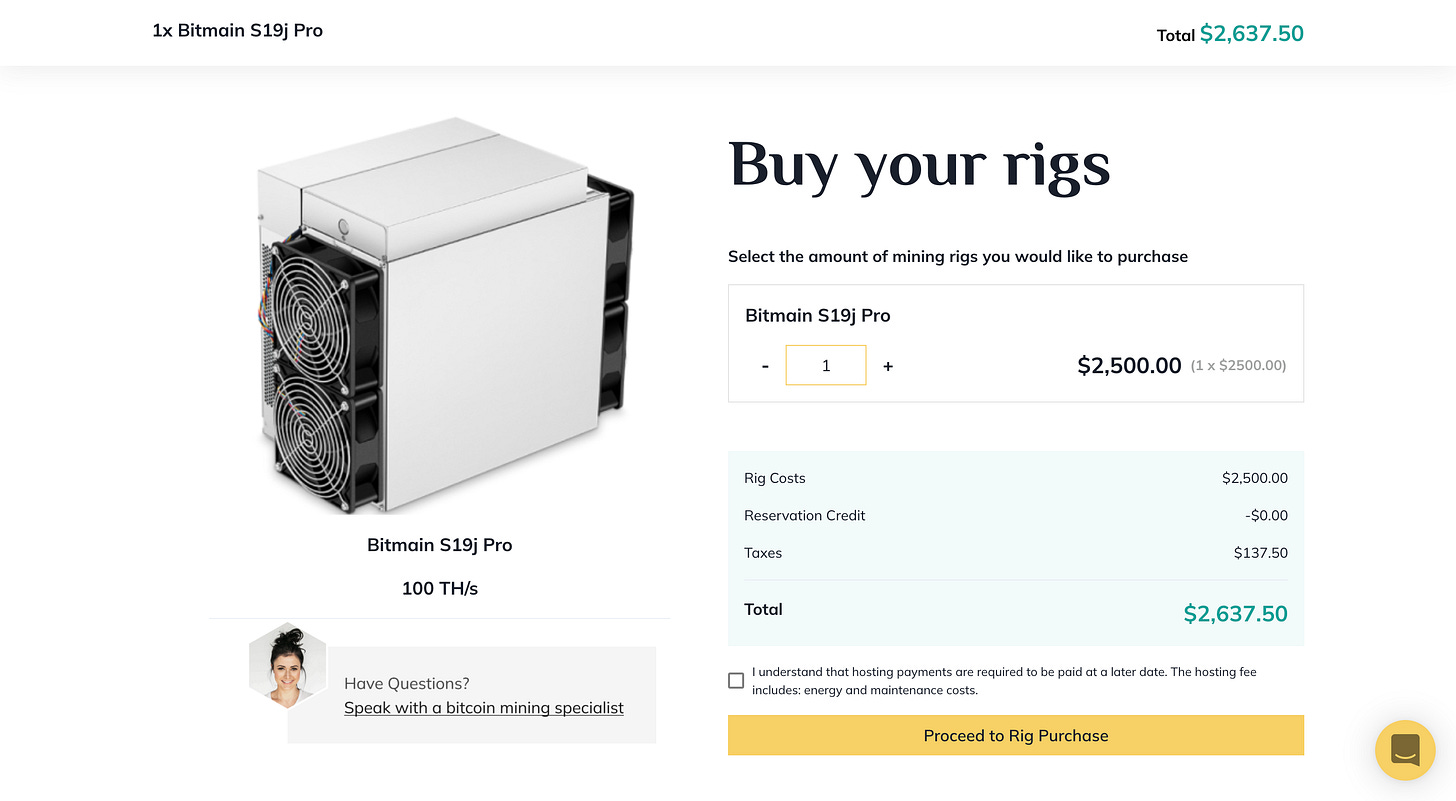 Sazmining Purchase Page