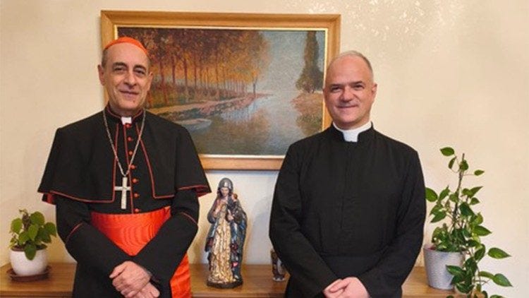 Cardinal Fernandez with Fr Davide Pagliarani Cardinal Fernandez with Fr Davide Pagliarani