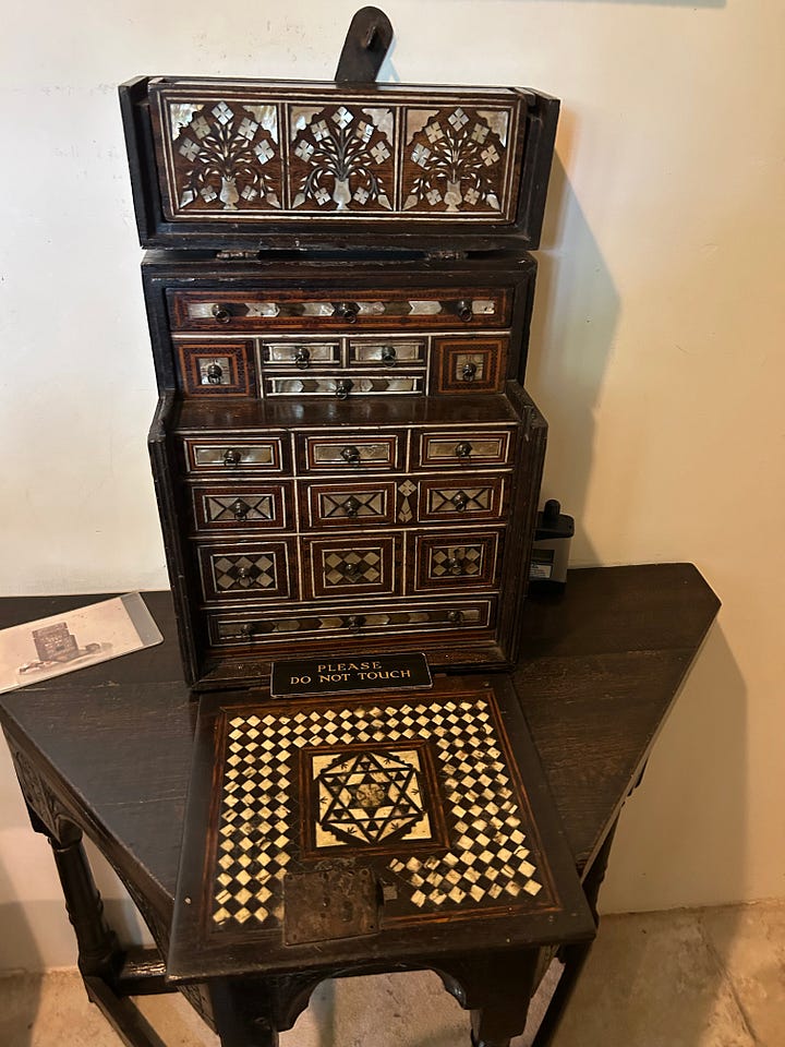 Westwood Manor interior room and spice cabinet.