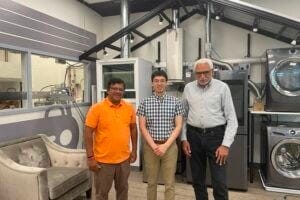 From left, Stanford University researchers Ram Rajagopal, Thomas Navidi and Abbas El Gamal.