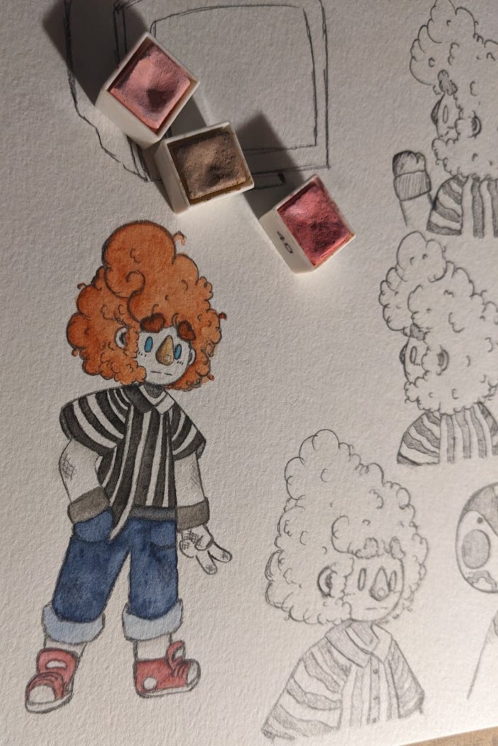 A painting and drawings of key art and trailer art for Juno. A painting and drawings of key art and trailer art for Juno.