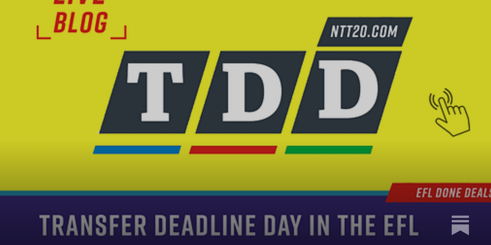 EFL transfer deadline day graphic.