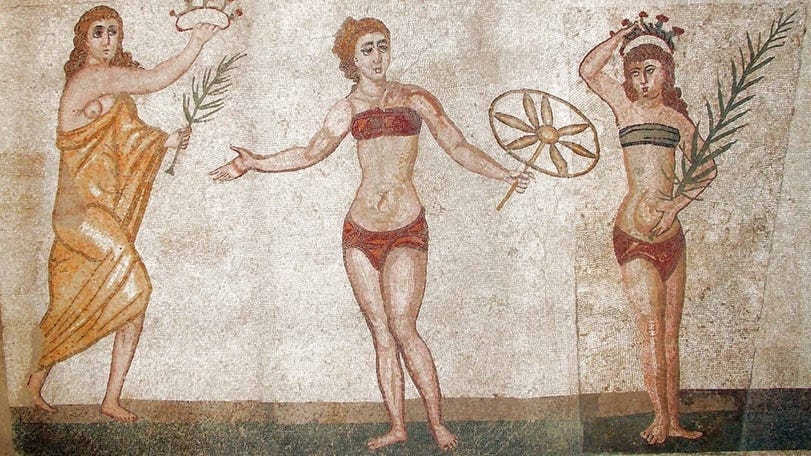 A painting of women in garments

Description automatically generated