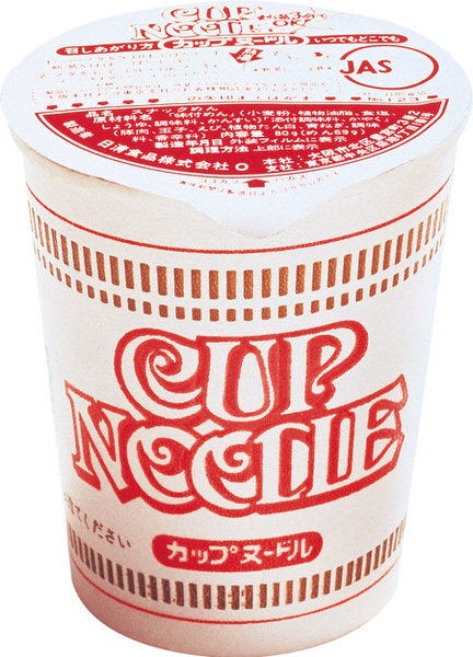 日清歷史資料中的杯麵產品圖｜來源：NISSIN FOODS GROUP 官方網站