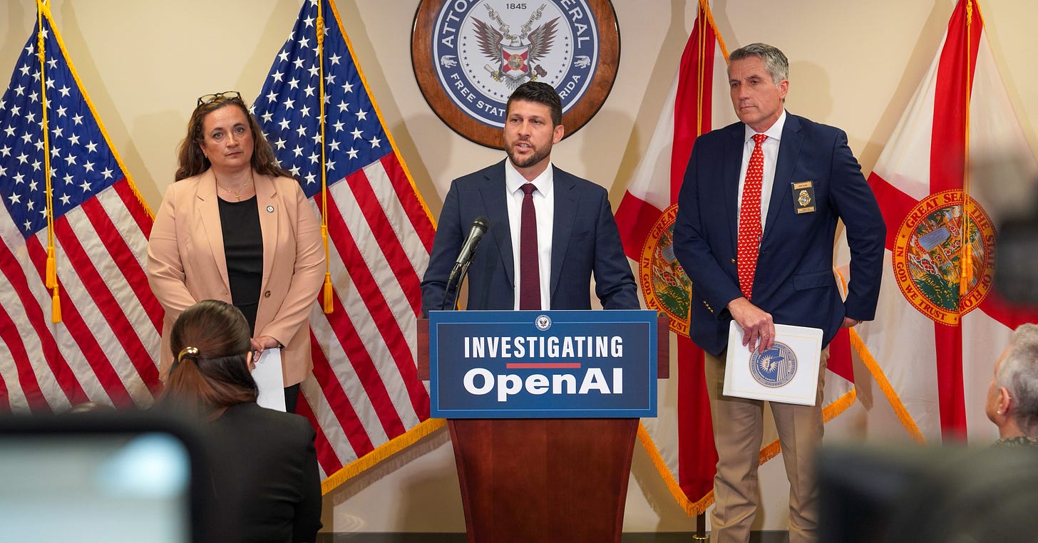 Attorney General James Uthmeier Launches Criminal Investigation into OpenAI,  ChatGPT | My Florida Legal