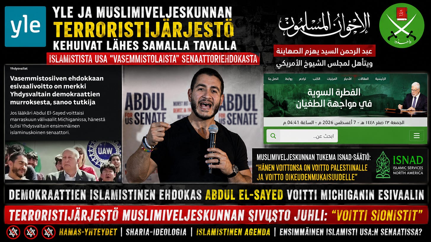 Jos ehdokas valitaan, hänestä tulisi Yhdysvaltain senaatin ensimmäinen - ei vain tavallinen muslimi, vaan islamistinen hybridivaikuttaja.