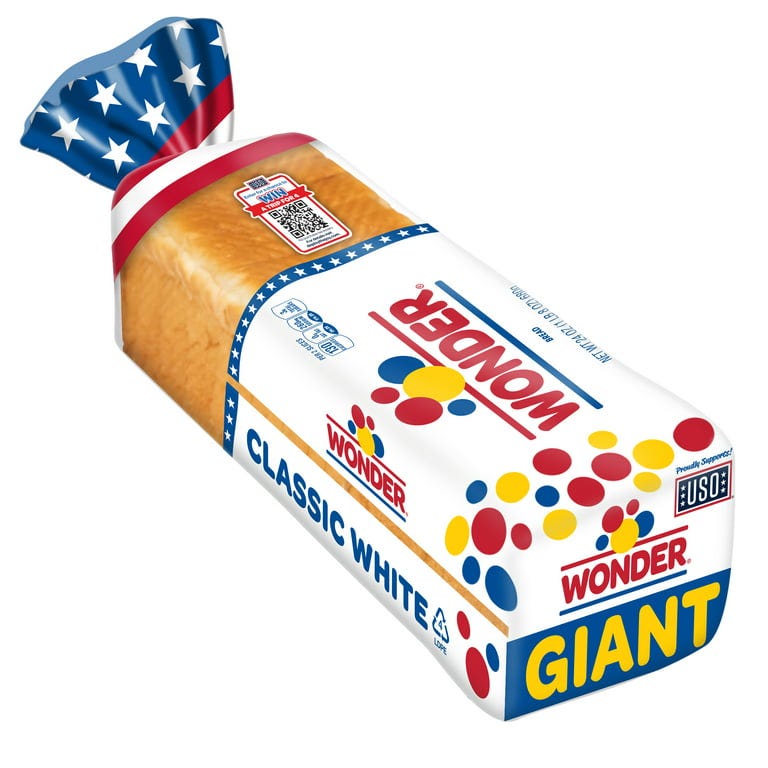 Wonder Bread Giant White Bread, Sliced Sandwich Bread Loaf, 24 oz - Walmart.com Wonder Bread Giant White Bread, Sliced Sandwich Bread Loaf, 24 oz - Walmart.com
