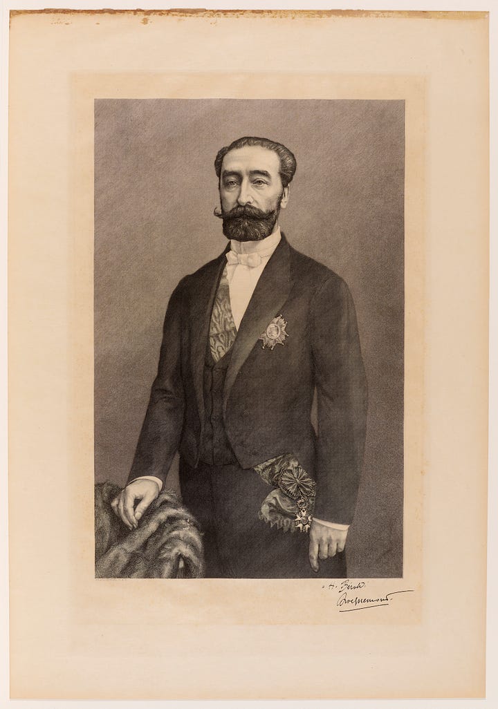 Portraits d'hommes politiques de la IIIe République: Sadi Carnot, Paul Doumer, Albert Lebrun, Paul Reynaud.