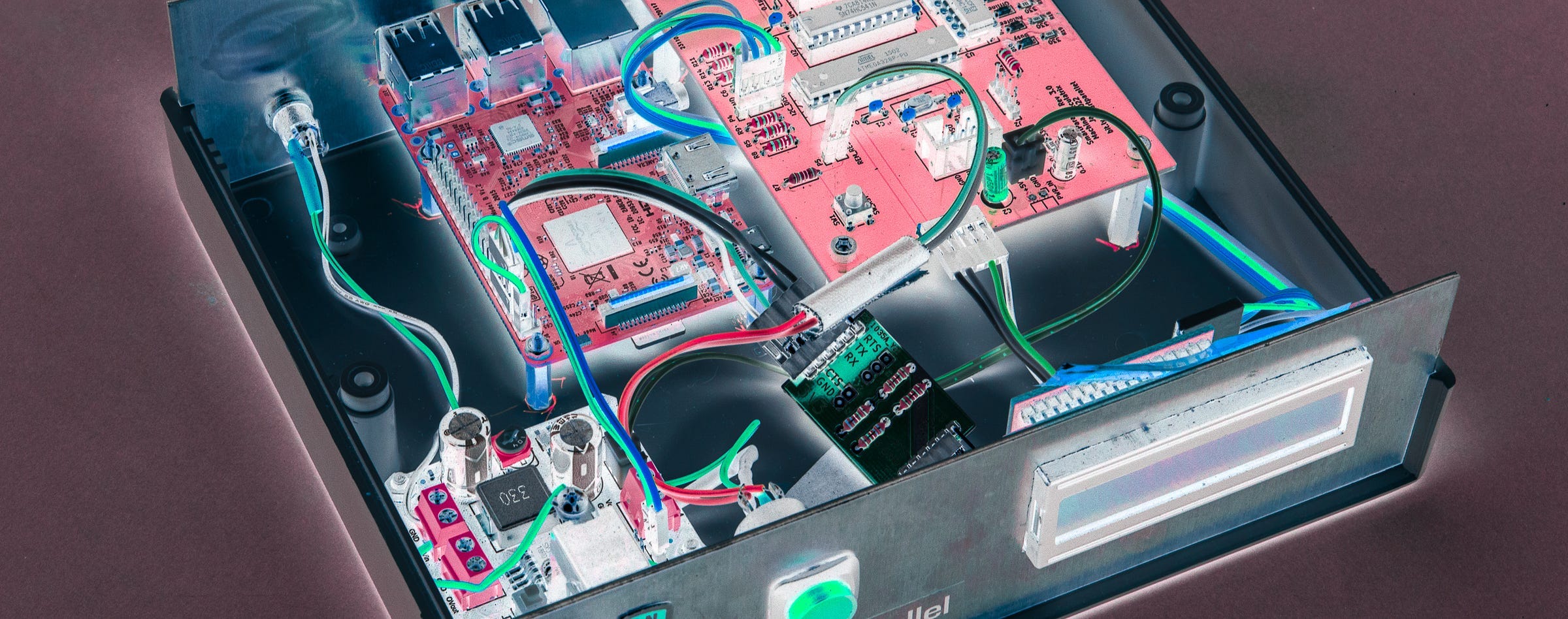 Manipulated photograph of an electronic device — for decorative purposes only.