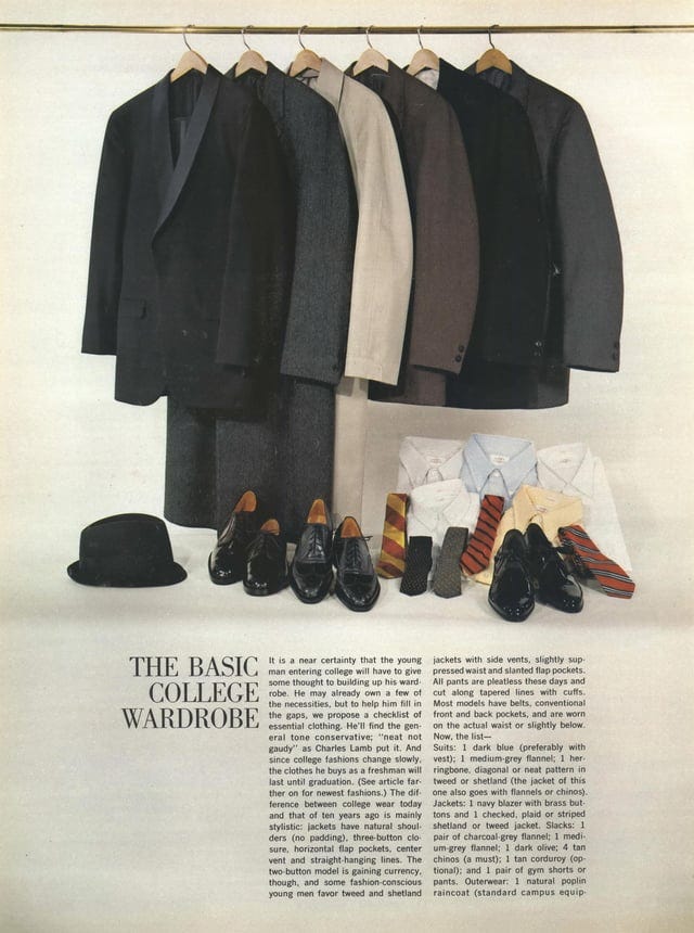 r/NavyBlazer - Esquire: The Basic College Wardrobe (1962)