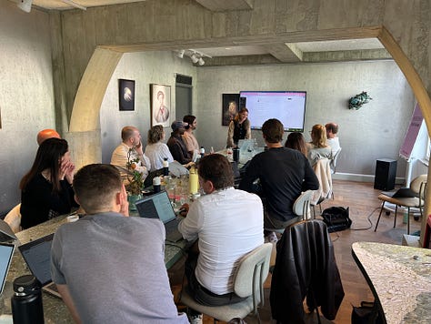 Finance experts during vibe coding workshop