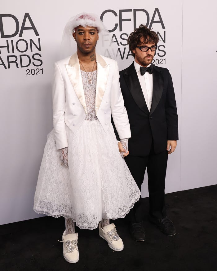 Kid Cudi and Eli Russell Linnetz of ERL attend the 2021 CFDA Awards at The Seagram Building on November 10, 2021 in New York City.