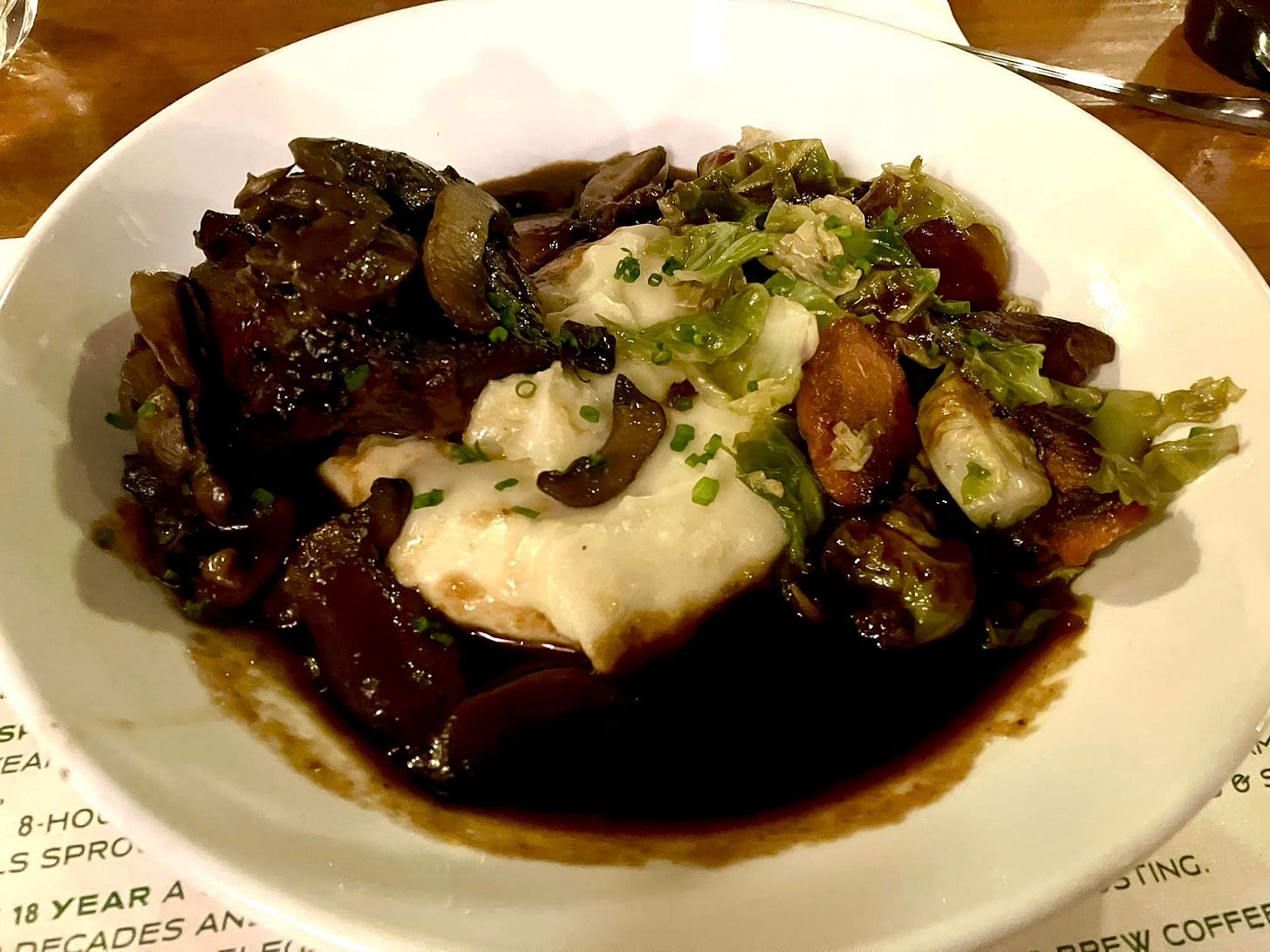 May be an image of shiitake mushrooms and ossobuco