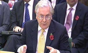 Mervyn King Darling speaking to the Commons treasury committee