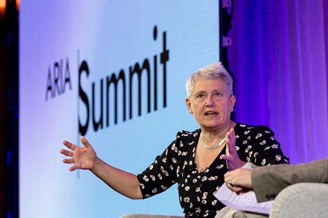 A series of photos from the ARIA Summit, showing various speakers on stage, some with slides in the background. 