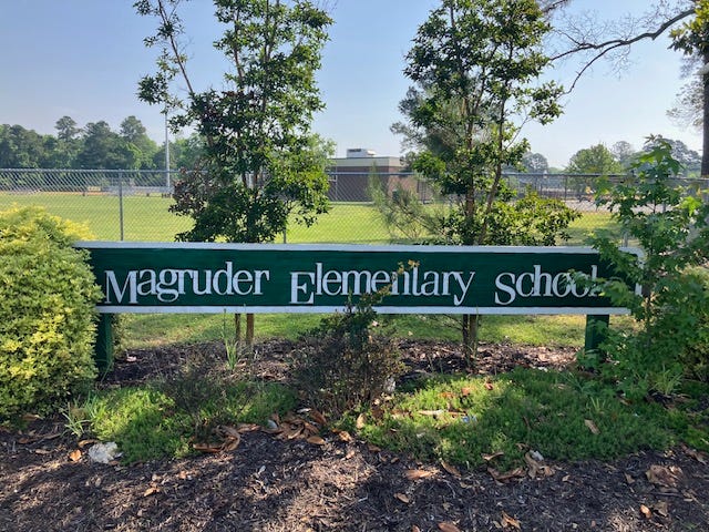 pictures of Magruder school and sign