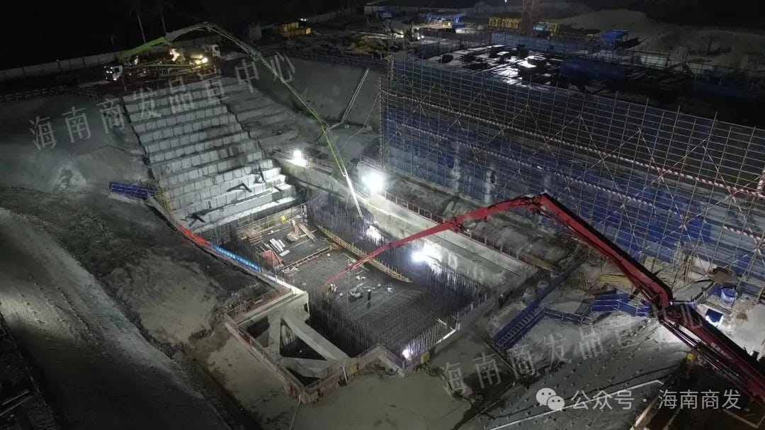 Commercial Launch Pad 3 at the Wenchang Commercial Space Launch Site preparing to have its flame trench poured and installed in November 2025.