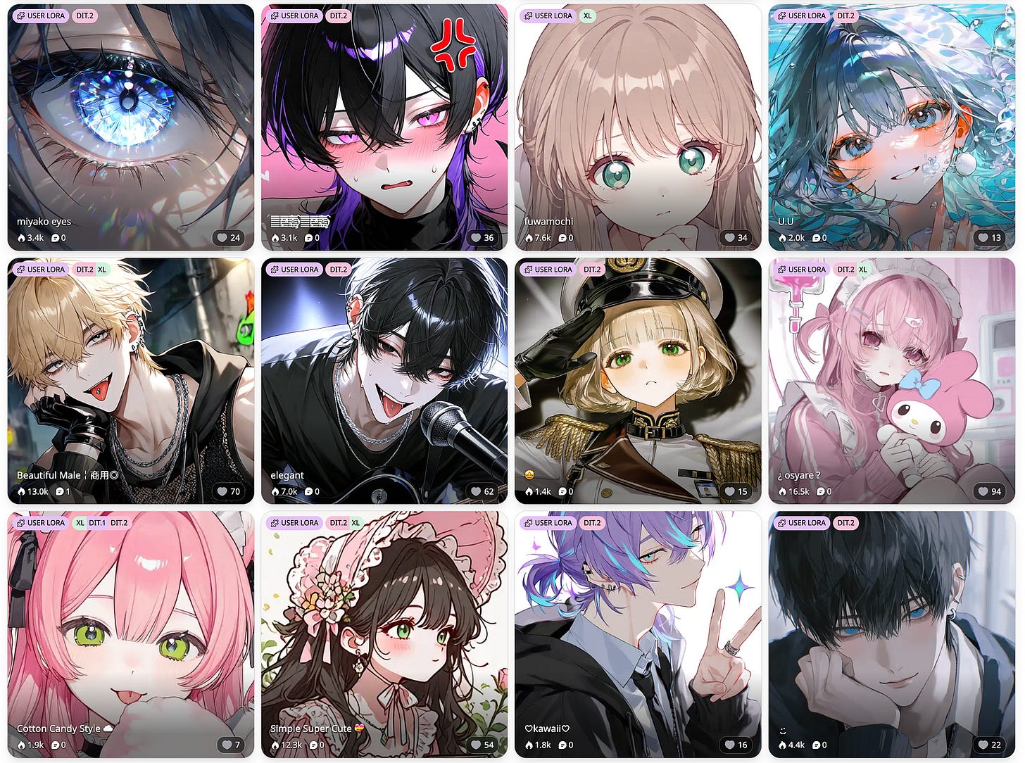 LoRA models on PixAI LoRA models on PixAI