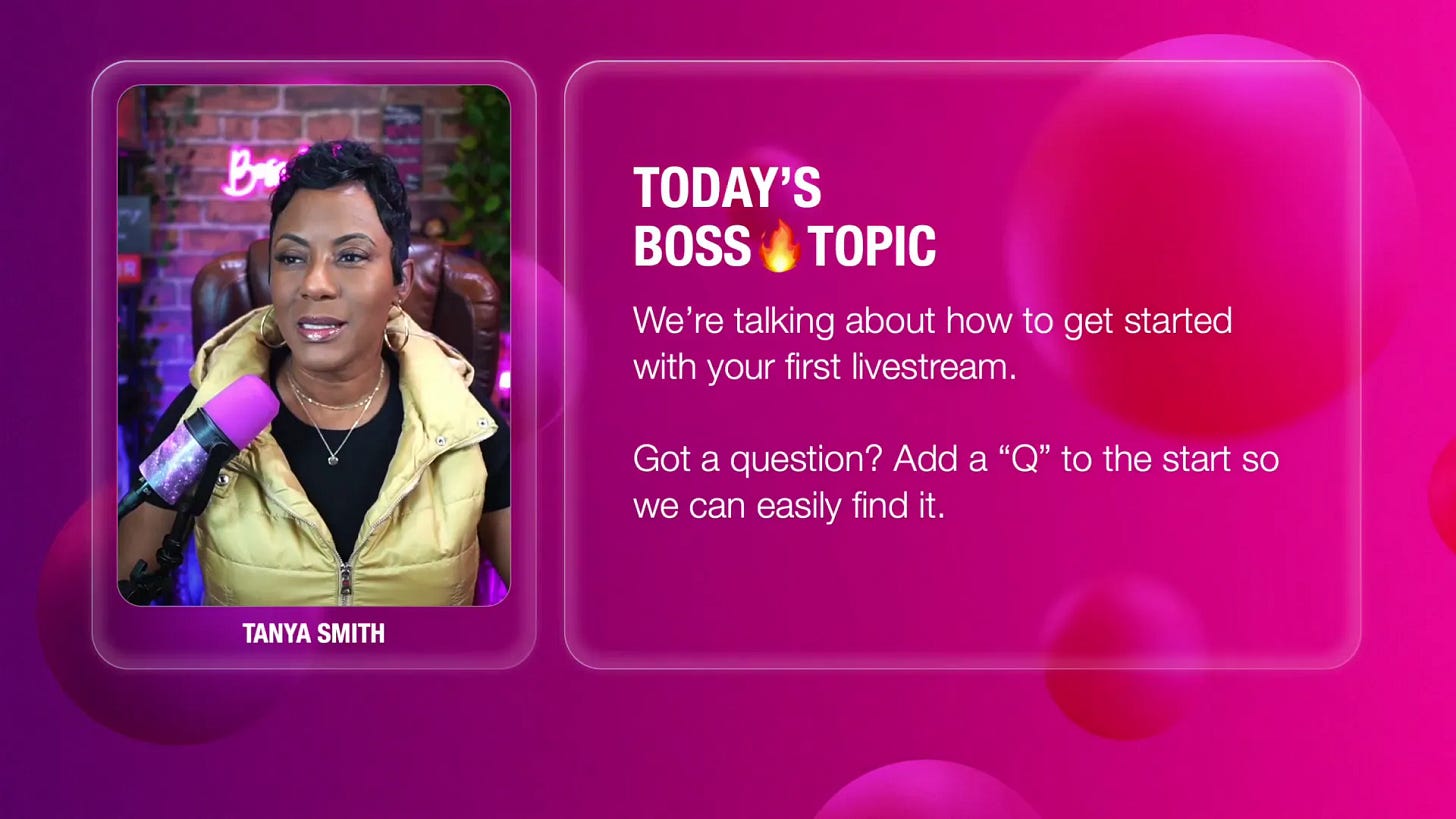 Tanya discussing the importance of live streaming Tanya discussing the importance of live streaming