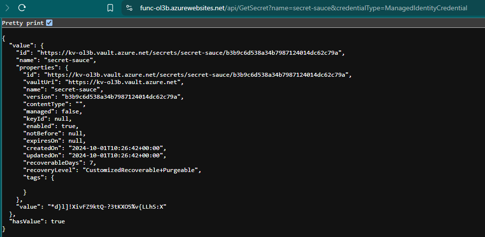 Resultado ejecución Azure Function desde Azure Resultado ejecución Azure Function desde Azure