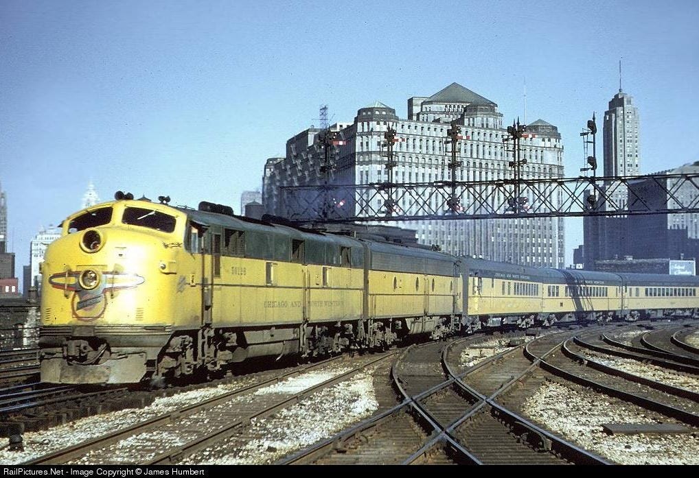 CNW 5012B Chicago & North Western Railroad EMD E7(A) at Chicago, Illinois  by James Humbert