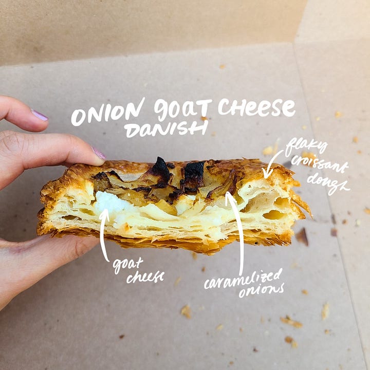Nino's Bakery Onion Goat Cheese Danish
