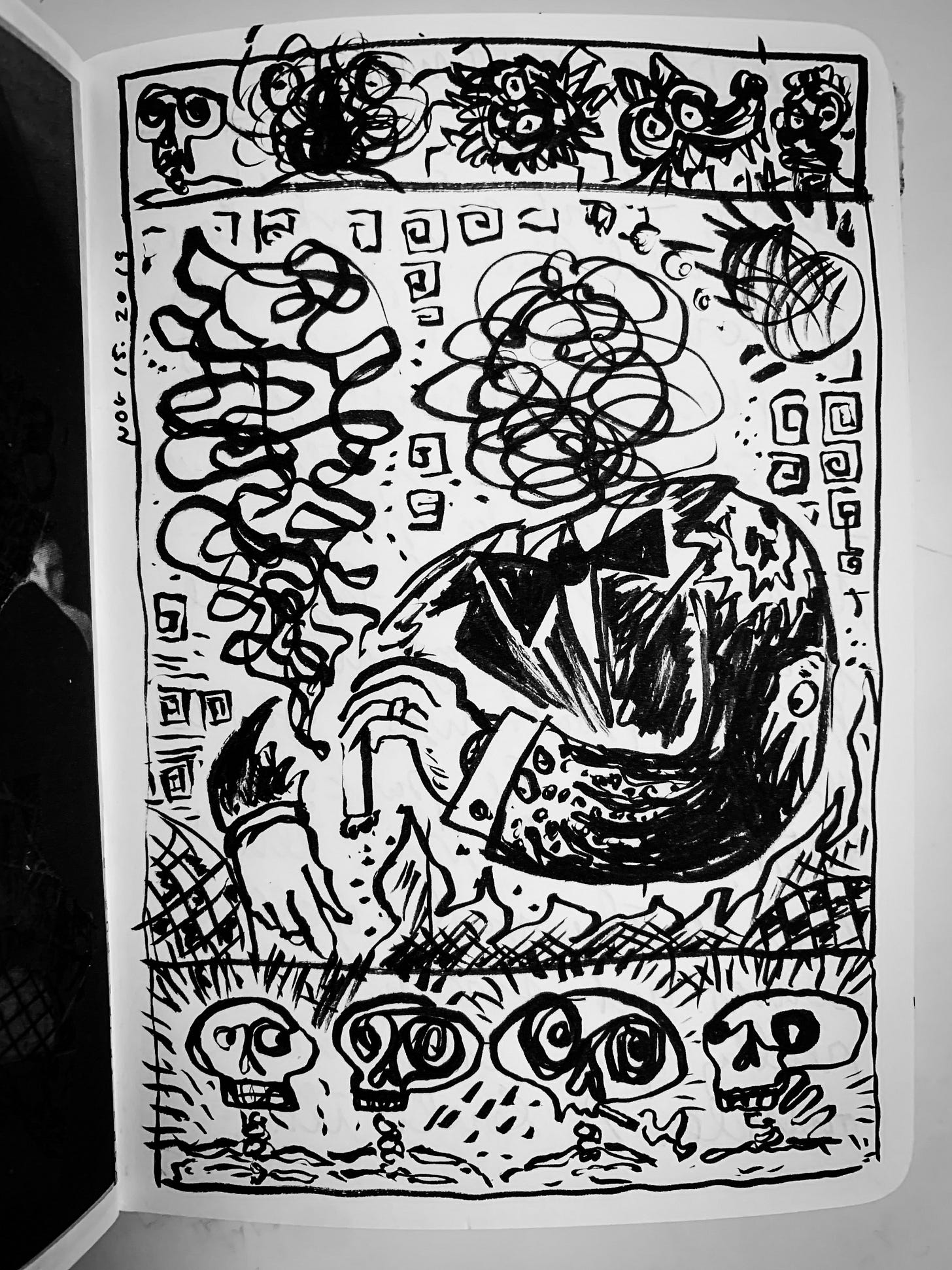 a page from my diary with doodles