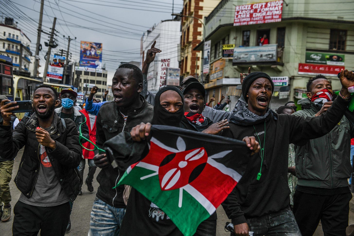 Protests in Nairobi, Kenya against the rising cost of living and the Finance Bill, 8 August