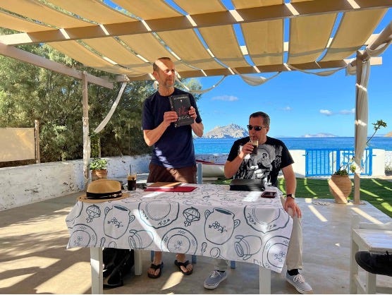 C.C. Humphreys and Jonas Saul (Photo by Marie Powell)