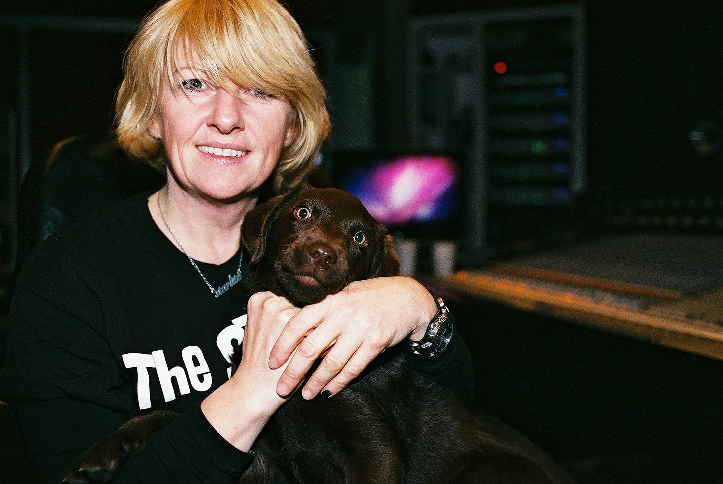 Suzy Starlite and Bobby at the Chairworks Studio, Castletown, England