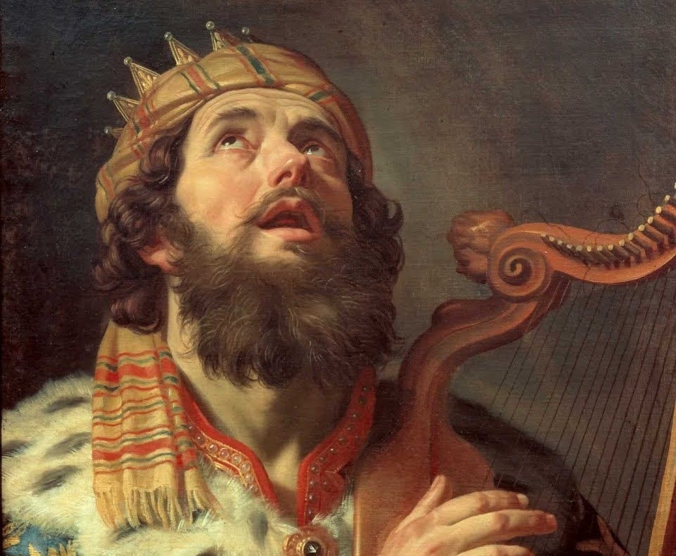 King David Playing the Harp - Gerard van Honthorst — Google Arts & Culture