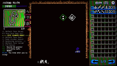 A gif showing the gameplay for Sticker/Ball